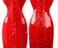 Plus size Red Pvc dress