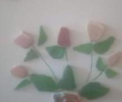 Pebble, Seaglass and Sea pottery Pictures, Cards and Angels made