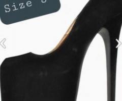 Black high heel shoes size 8