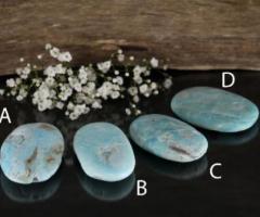 Shop online Blue Aragonite Palmstone for strong spiritual vision