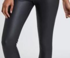 Black pu leather leggings size 18