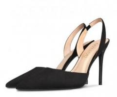 Black high heel sling back shoes size 9