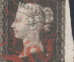 2// 1840 Penny black with huge margins