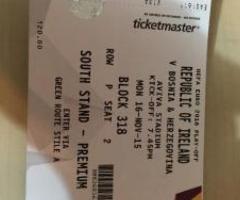 Selling three (3) PREMIUM LEVEL TICKETS TO IRELAND VS BOSNIA!