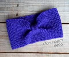 Hand knitted headband, Knit headwrap, Boho knit turban