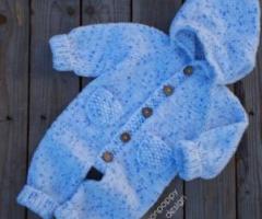 Knit Baby overall. Baby jumpsuit. Baby romper. Baby pram suit
