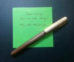 JINHAO 85 Wood Fountain Pen with EF nib, walnut