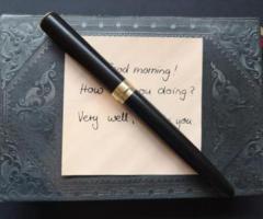 Elegant Wood Fountain Pen with Fine nib, black