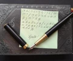 Elegant Wood Fountain Pen with EF nib, black