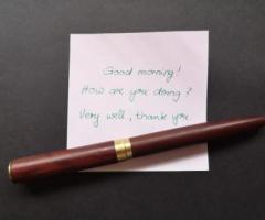 Elegant Wood Fountain Pen with EF nib, red brown