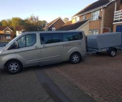 7 x 4 Galvanised car trailer with full cover and Frame vgc. - Image 3