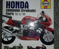 HONDA FIREBLADE HAYNES REPAIR MANUAL IN VGC. Y25 D436 - Image 1